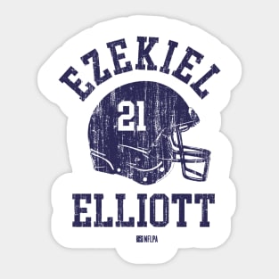 Ezekiel Elliott Dallas Helmet Font Sticker